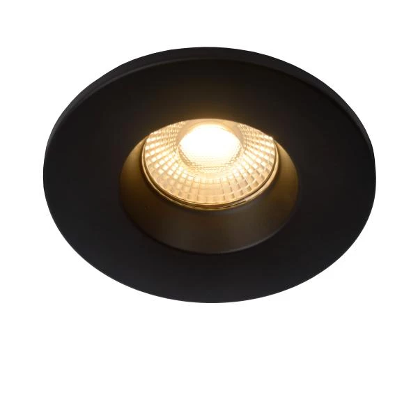 Lucide BINKY LED - Spot encastrable Salle de bains - Ø 8,8 cm - LED Dim. - 1x6,5W 3000K - IP65 - Noir - détail 1